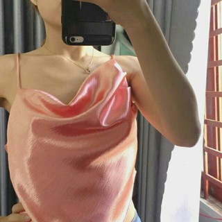 Áo xếp li cổ đổ tà xéo
