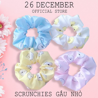 Dây buộc tóc, cột tóc scrunchies gấu nhỏ dễ thương | 26 DECEMBER