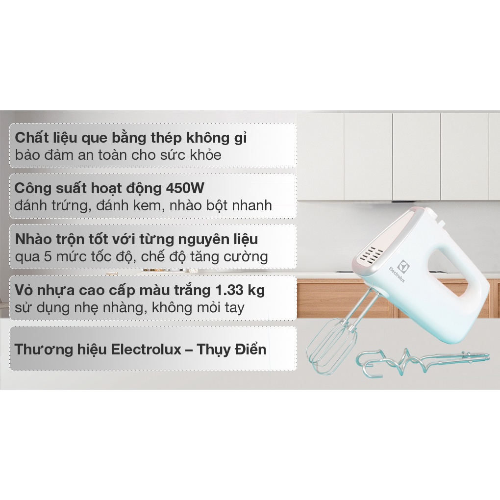 Máy đánh trứng Electrolux EHM3407 450 W - Smart House