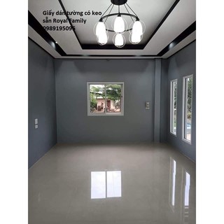 cuộn 10m giấy dán tường màu xám lì