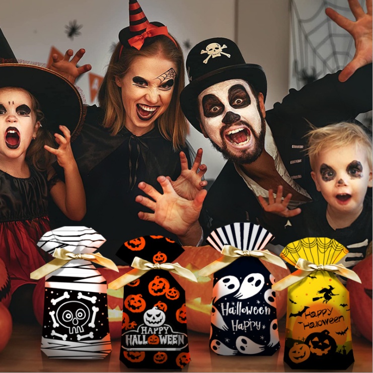 Túi đựng bánh/kẹo, bao bì đựng bánh kẹo chủ đề Halloween kích thước 15 * 23 - VUA BAO BÌ