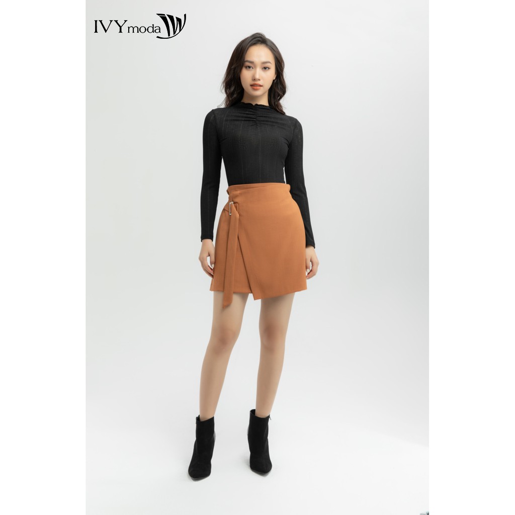 Chân váy chữ A kéo tà thiết kế IVY moda MS 30B7796