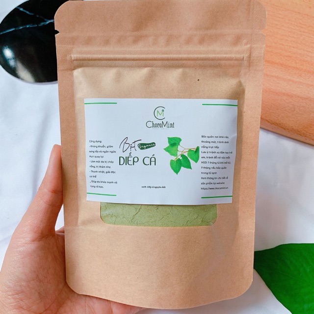 100gr Bột diếp cá Chocomint (HANDMADE)