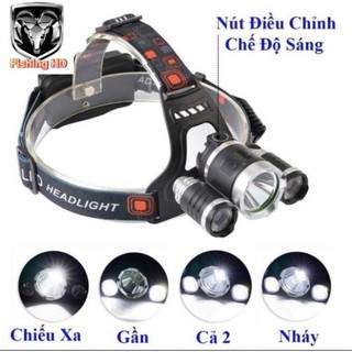 Đèn Pin Đội Đầu Siêu Sáng Đèn Pin Led Kèm Pin Kèm Sạc NCDS3 đồ câu FISHING_HD