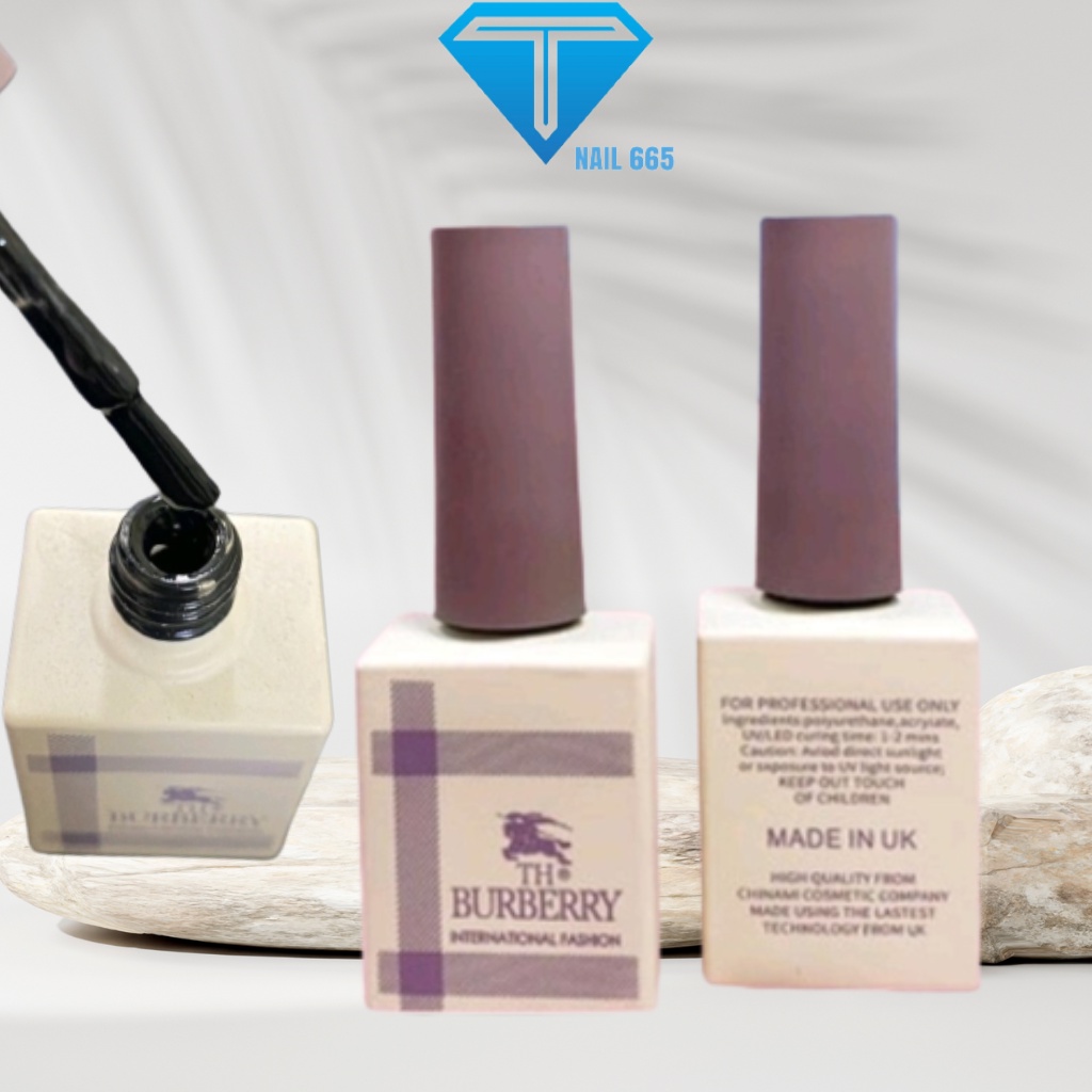 Sơn gel móng tay đen trắng đục sữa nước gạo BURBERRY Chính hãng bóng bền