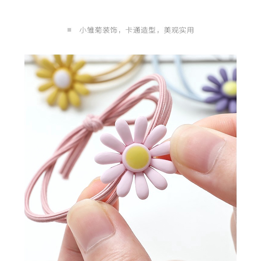 Dây buộc tóc thiết kế hoa cúc xinh xắn cho nữ