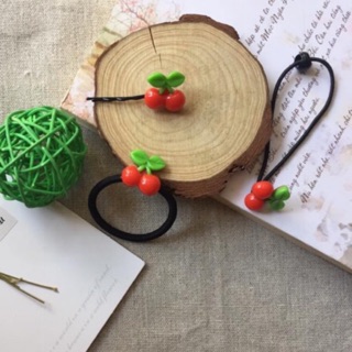 Buộc/kẹp tóc quả chery đôi