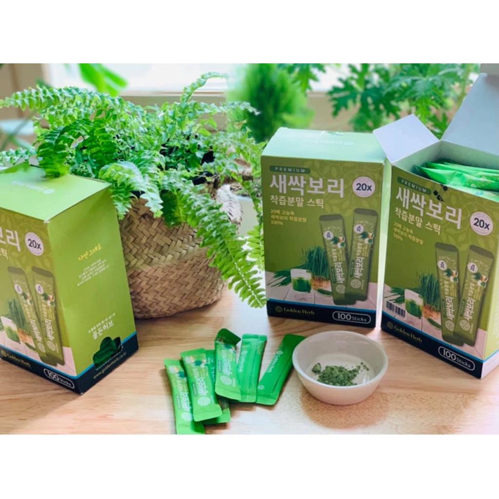 NƯỚC ÉP MẦM LÚA MẠCH NON CAO CẤP GOLDEN HERB - Bột lúa non Golden herb