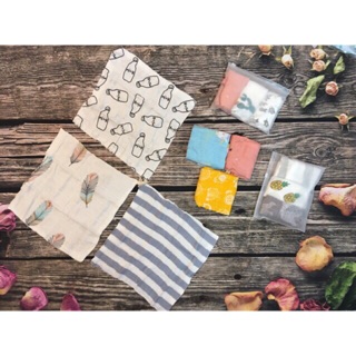 Set 3 khăn xô sợi tre Muslin Tree siêu mềm túi zip cao cấp -