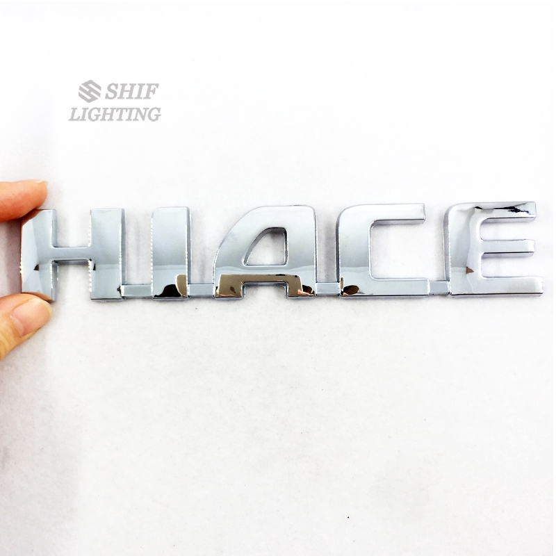 Nhãn dán Chrome ABS họa tiết HIACE trang trí xe hơi Toyota sành điệu