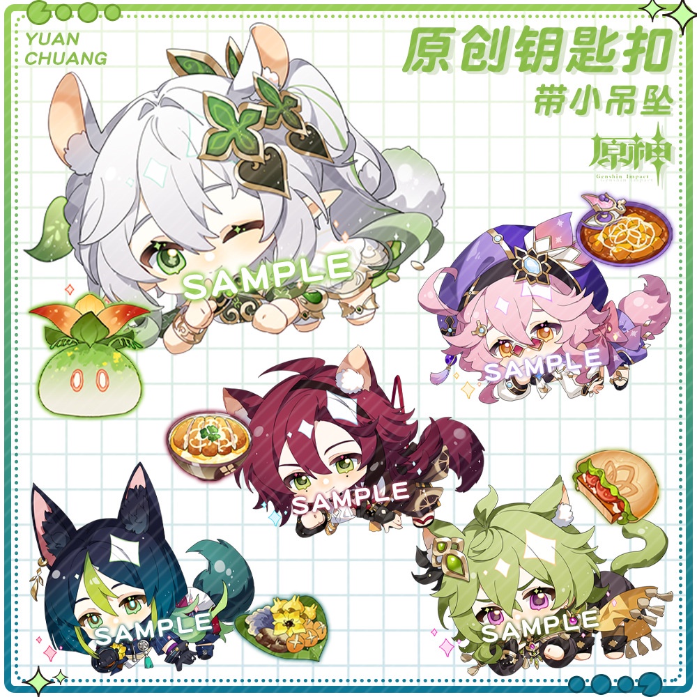 Móc Khóa Hai Mặt Bằng Acrylic Trong Suốt In Hình Anime Dễ Thương
