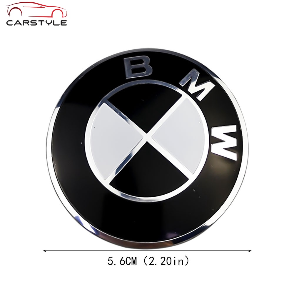 Bộ 4 nút hình logo tròn 56mm cho trang trí mâm bánh xe BMW M Power Alpina AC Hamann Hartge
