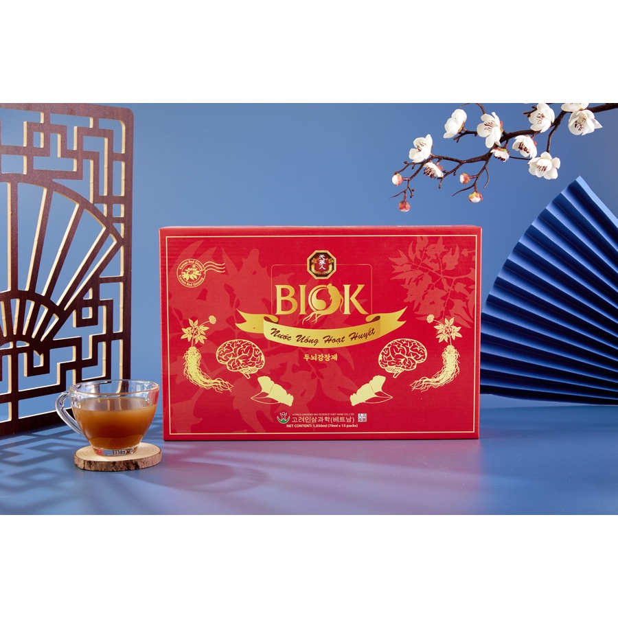 Nước Uống Hoạt Huyết Dưỡng Não BIOK, Giúp Tăng Cường Tuần Hoàn Máu Não