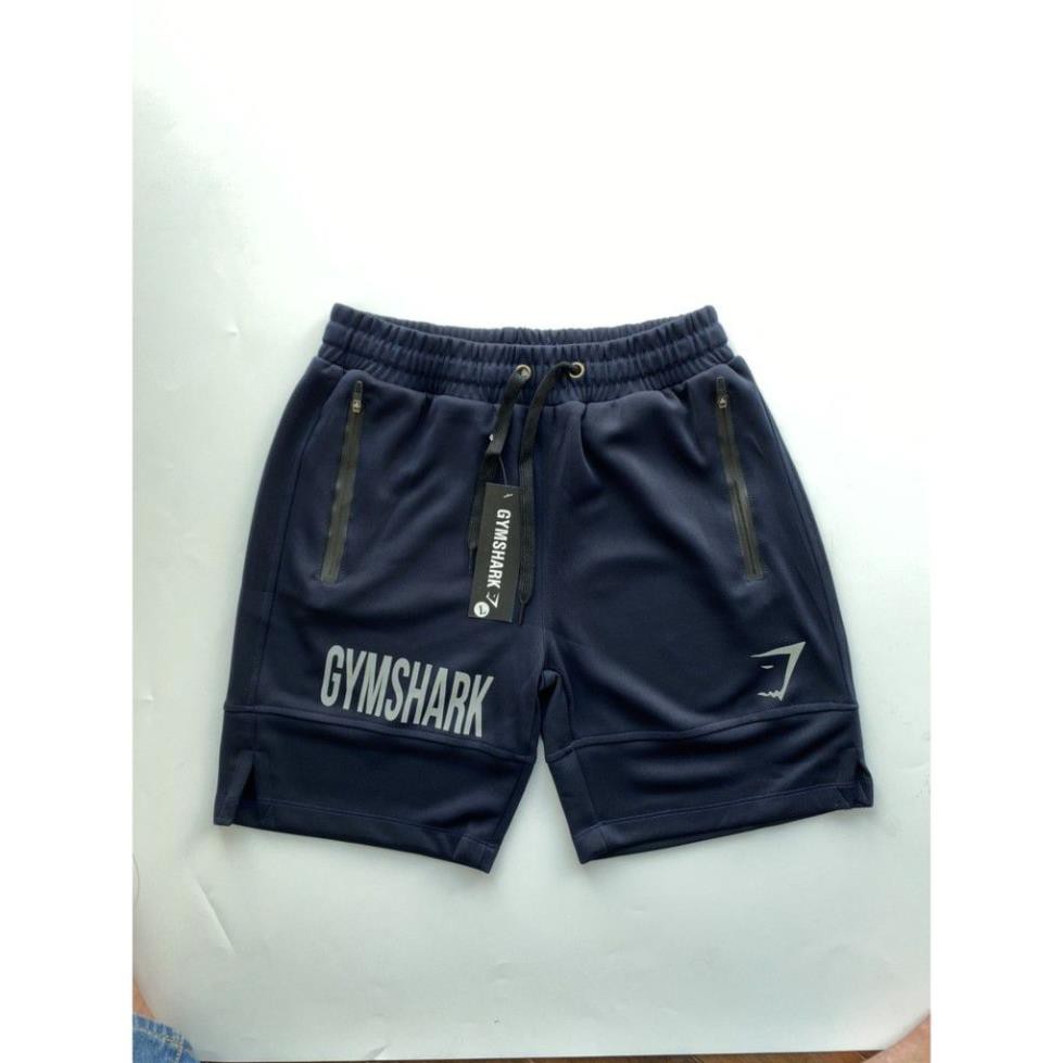 Quần short tập gym Gymshark logo phản quang, khóa chống nước - Quần đùi thể thao cao cấp - BB Sports 👑 *