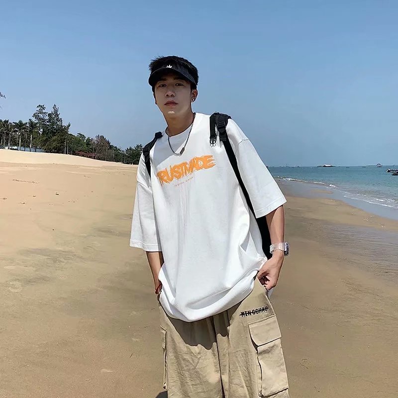 Áo Thun Nam Tay Ngắn In Chữ Thời Trang Dành Cho Bigsize Fashion Áo Phông Unisex Simple Áo Mùa Hè Nam