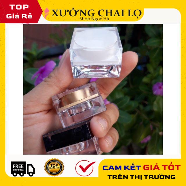 Hũ Chiết Mỹ Phẩm ❤ GIÁ RẺ NHẤT ❤ Hũ nhựa vuông 5g đựng kem face