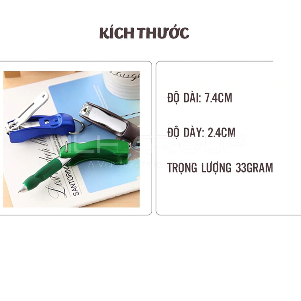 Móc Khóa Bút Bi Đa Năng Tích Hợp Có Kềm Bấm Móng Tay Tiện Lợi 2 in 1 MLH