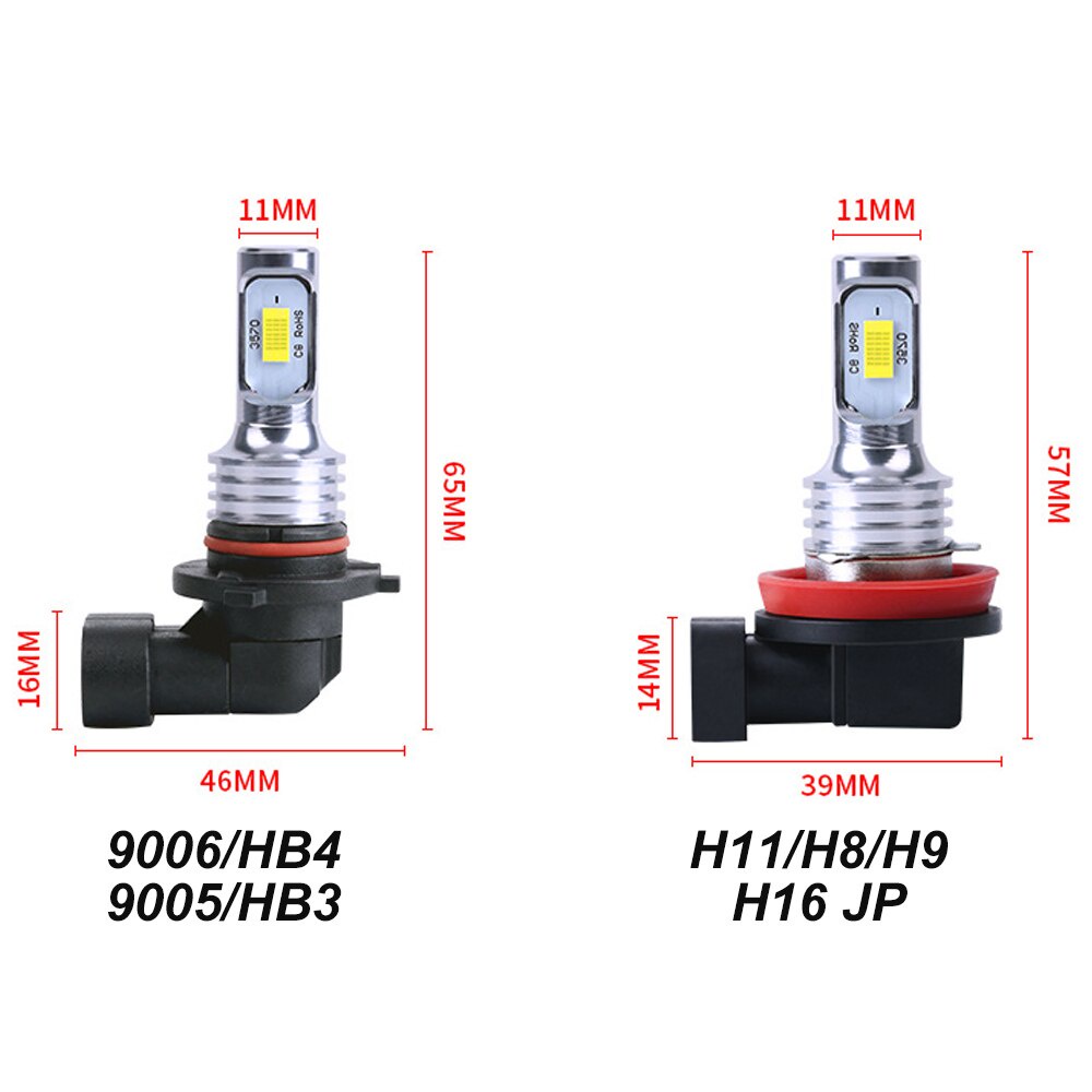 Set 2 Bóng Đèn Sương Mù H11 H8 9006 HB4 HB3 9005 881 H27 H1 H3 3570 Dành Cho Ô Tô