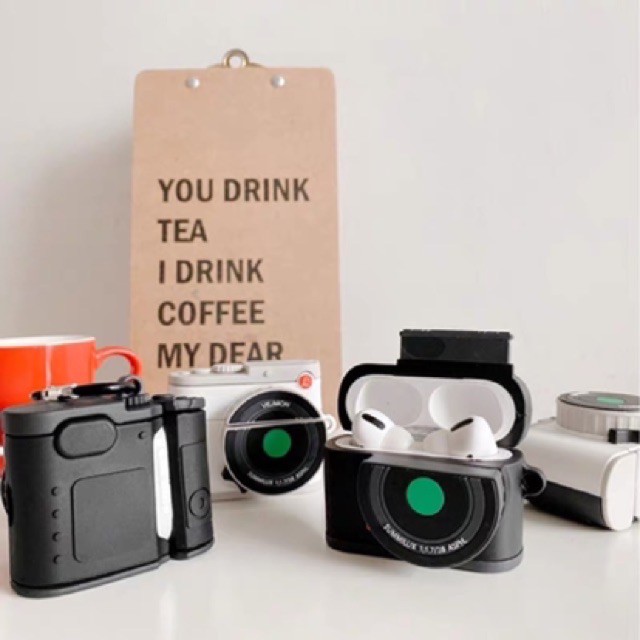 Vỏ bảo vệ hộp sạc tai nghe Airpods 1/2/Pro hình máy ảnh | BigBuy360 - bigbuy360.vn