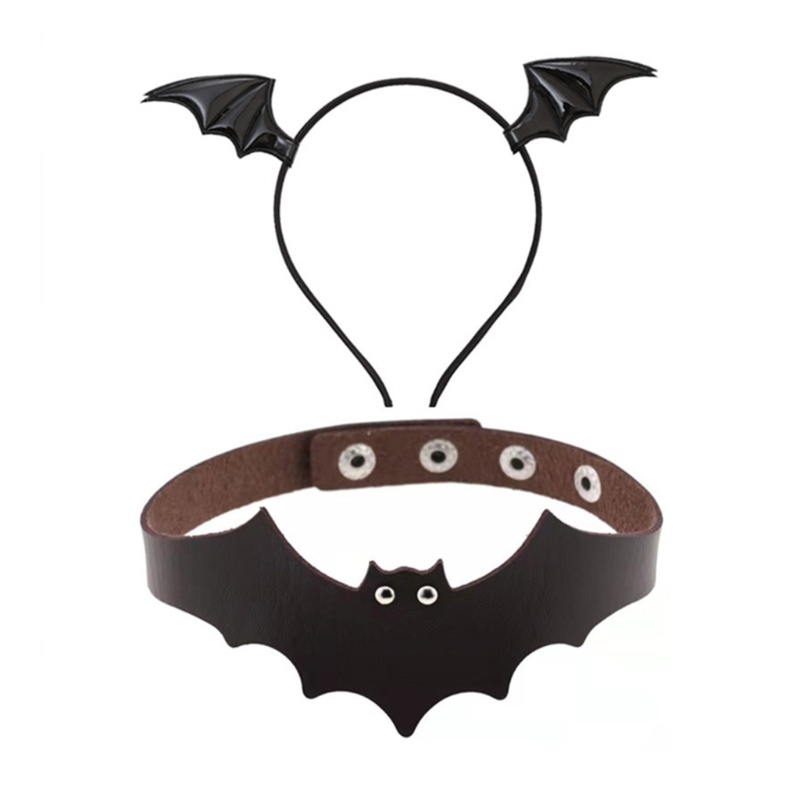 Set Kẹp Tóc + Băng Đô Cài Tóc Hình Cánh Dơi / Ác Quỷ Độc Đáo Cho Dịp