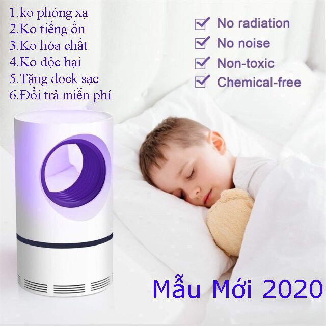 Đèn bắt muỗi thông minh thế hệ mới, không hoá chất độc hại