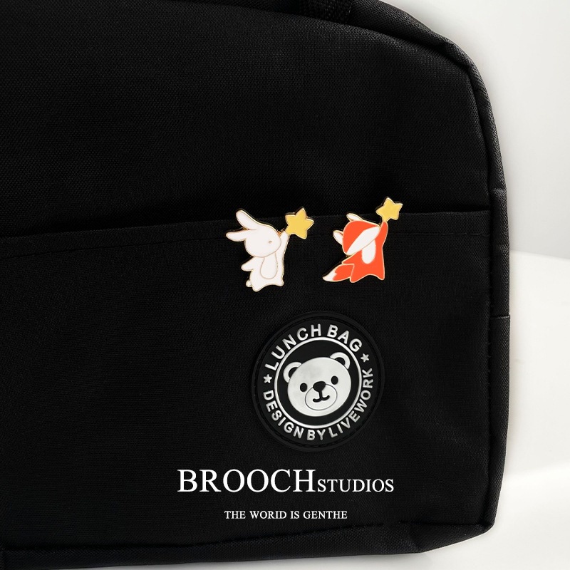 Huy Hiệu Cài Áo Hình Mèo / Thỏ Dễ Thương Kiểu Nhật Bản