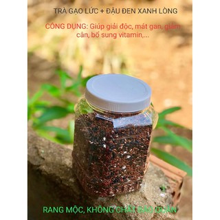 1 kg TRÀ GẠO LỨC ĐẬU ĐEN XANH LÒNG rang, giúp mát gan, giải độc.