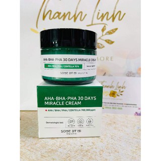 Kem dưỡng giảm mụn và kiềm dầu Some By Mi AHA BHA PHA 30 days Miracle Cream 60g
