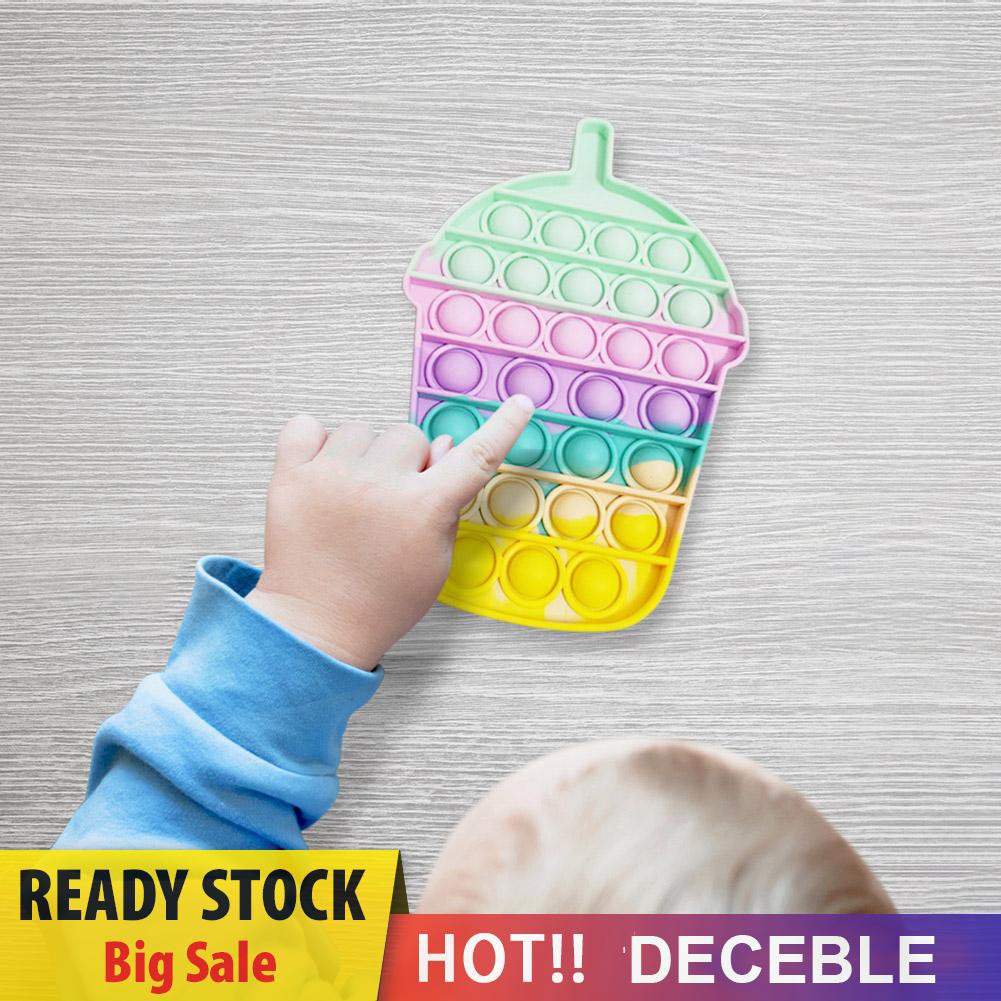 Pop It Fidget Đồ chơi Silicone Drink Cup Push Bubble Sensory Đồ chơi Anti Stress Fidget Đồ chơis Rainbow