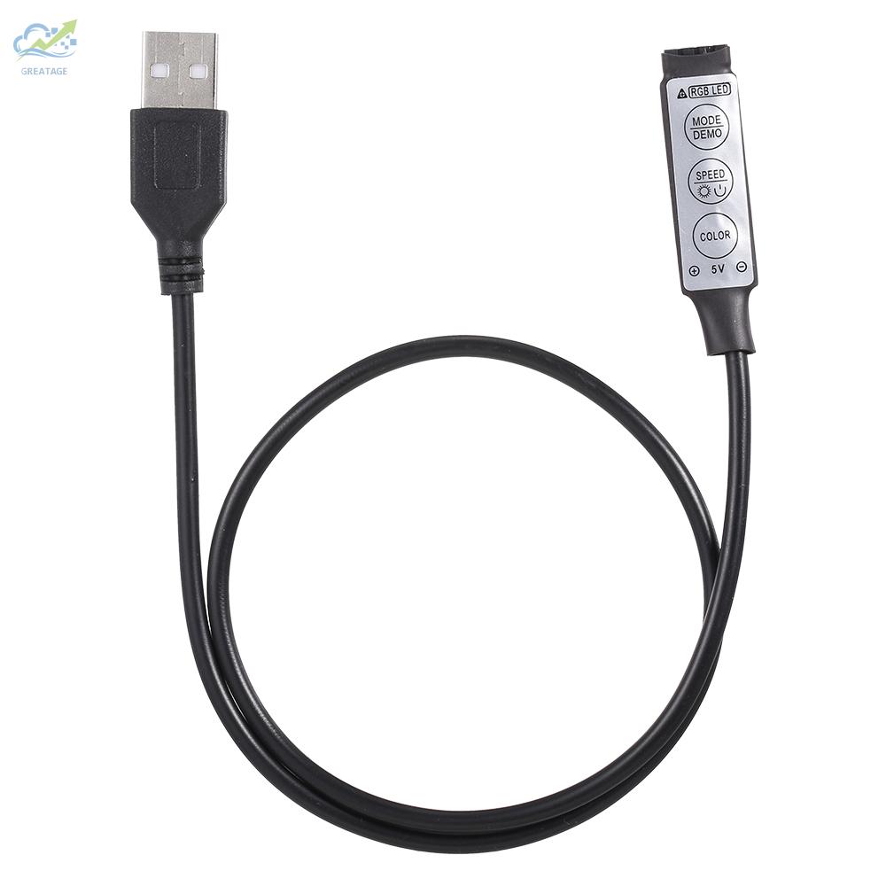 Dải Đèn Led 5v 0.5m Với 3 Nút Bấm Dùng Để Trang Trí | BigBuy360 - bigbuy360.vn