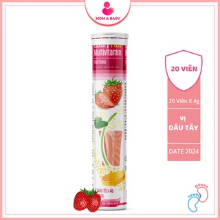 [DATE 2025] Viên Sủi Vitamin C Vị Dâu Thơm Ngon Luxury Multivitamin, Tăng Cường Sức Khỏe, Bé Con Cũng Thích