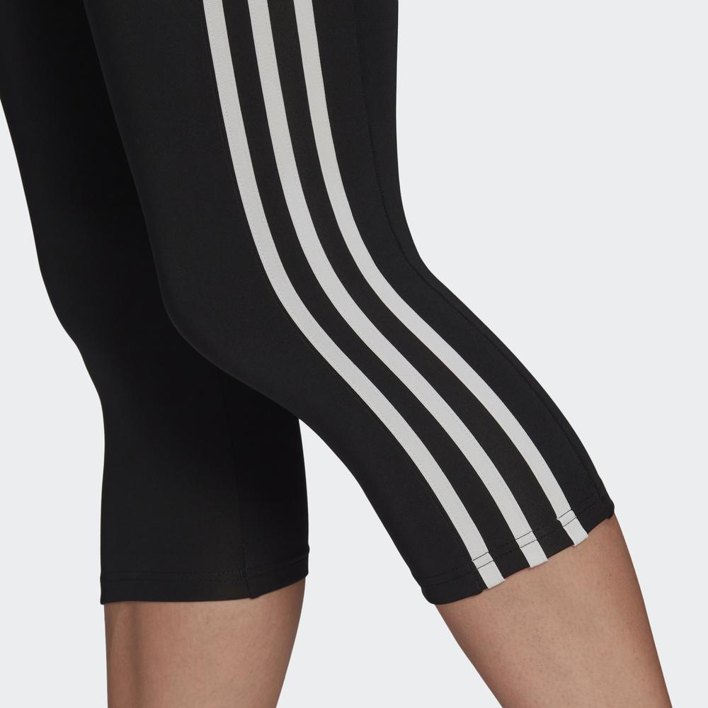 Quần Bó adidas TRAINING Nữ Quần bó thể thao 3/4 cạp cao 3 Sọc Designed To Move Màu đen GL3985