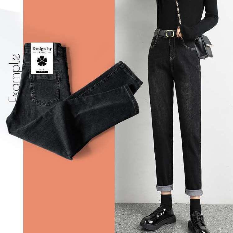 [Mã FAGREEN55 giảm tới 30K đơn 99K] Quần jean lưng cao ống rộng dáng thẳng cho nữ | BigBuy360 - bigbuy360.vn