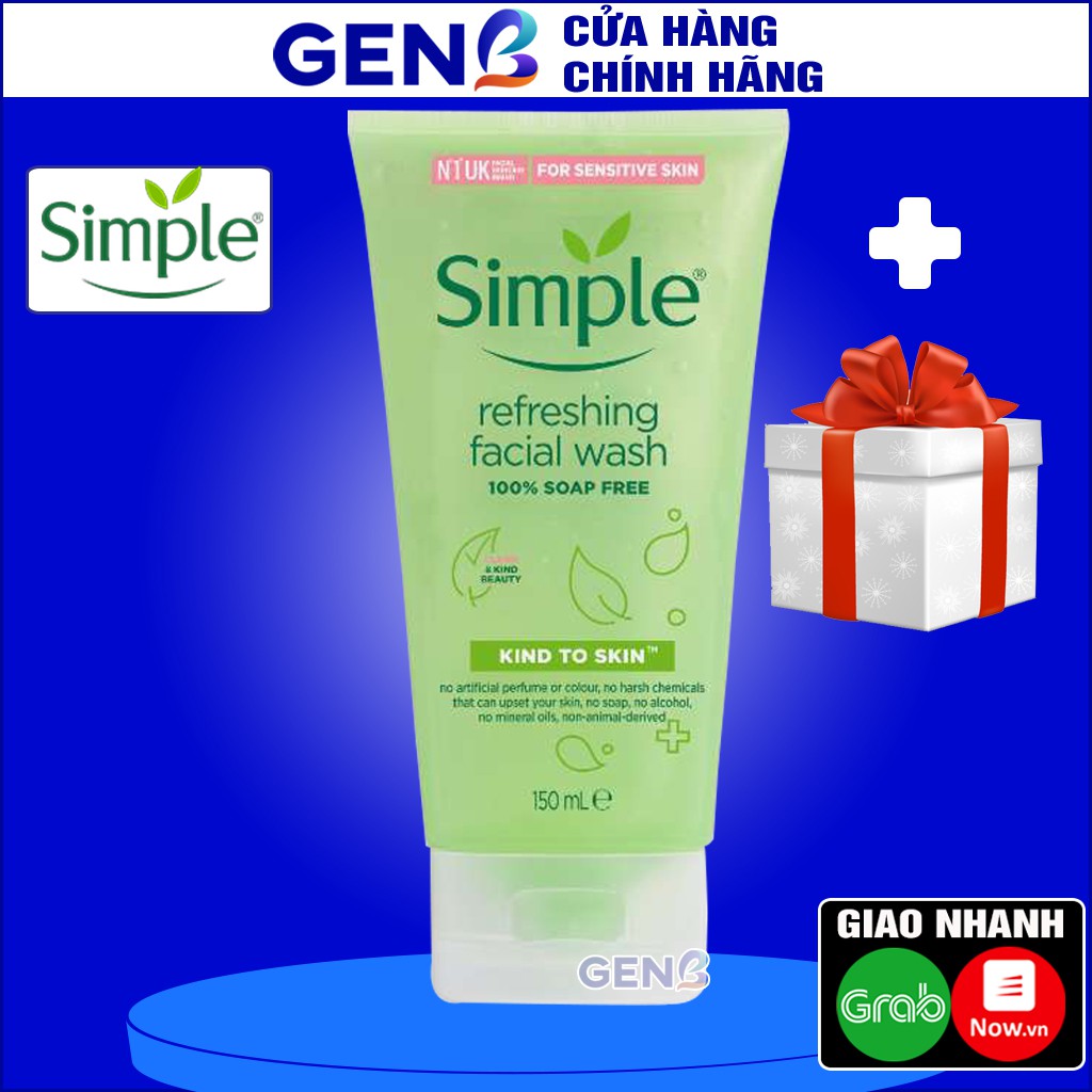 Sữa Rửa Mặt Simple Skincare CHÍNH HÃNG Srm Chăm Sóc Da Mặt Nhạy Cảm/Dầu Mụn/Khô - Gel Sửa Rửa Mặt Simple Mỹ Phẩm GENB | BigBuy360 - bigbuy360.vn