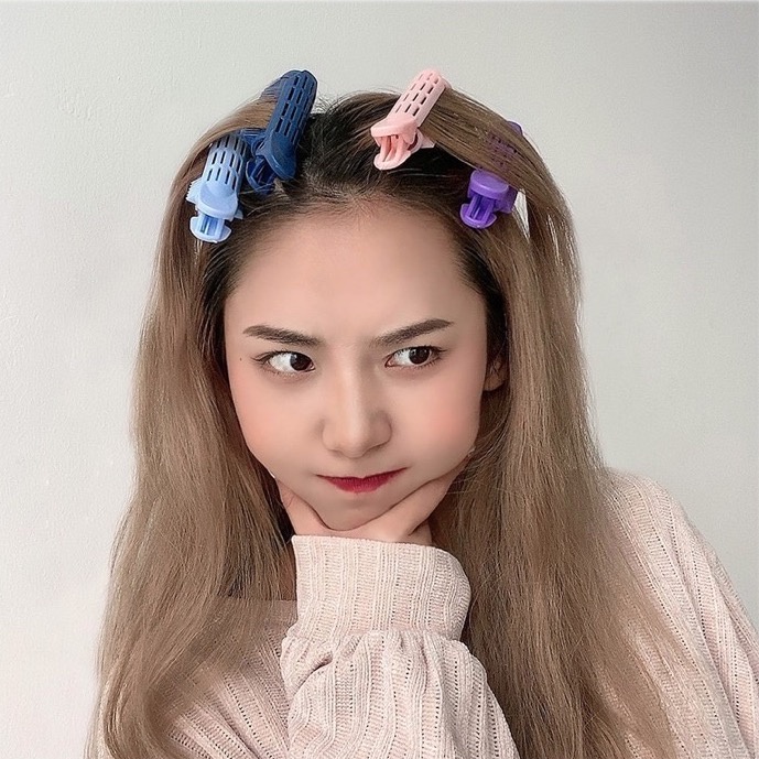 [8 màu sẫm] Kẹp làm phồng chân tóc, lô cuốn phồng tóc 2 bên giá siêu tốt sale KepTocMot LC7-24