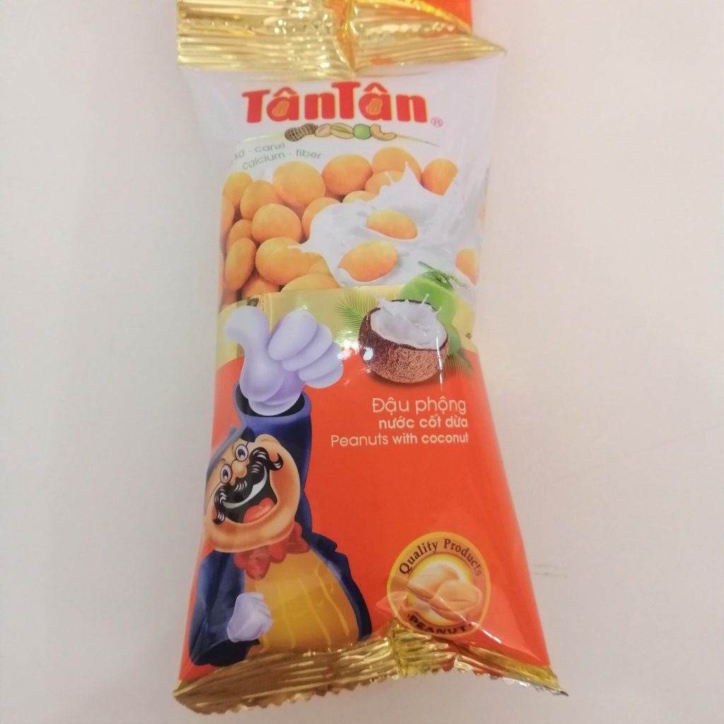 Đậu Phộng Nước Cốt Dừa Tân Tân Peanuts With Coconut (Lốc 10 gói x 30g)