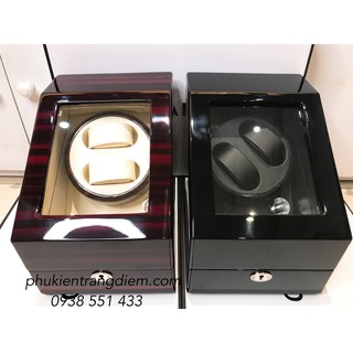 [BH 2 NĂM] Hộp Đựng Đồng Hồ Cơ - 2 Xoay + 3 Cố Định - Có Đèn LED