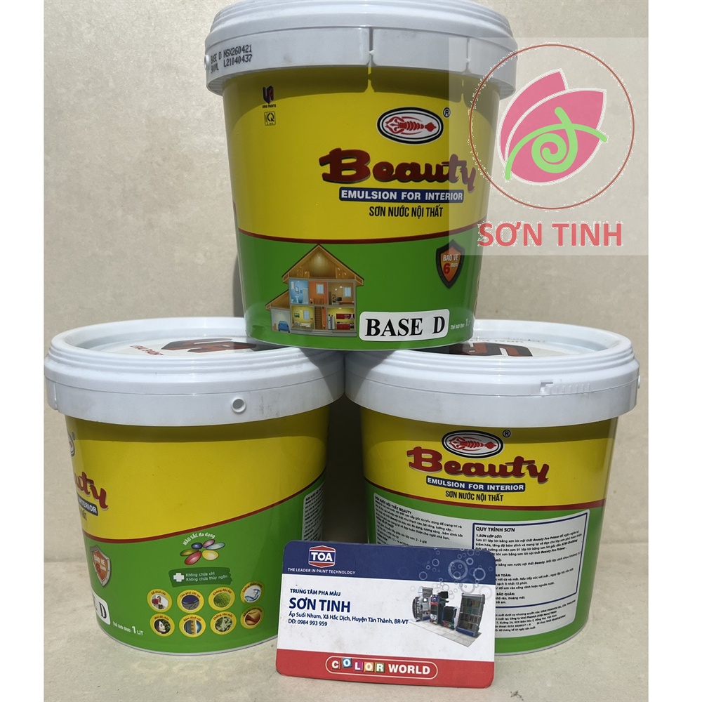 Sơn nước BEAUTY Nội thất Trong nhà màu tím đậm nhạt lavender khoai môn Violet 1 Lít của URAI PAINTS