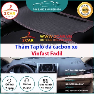 Thảm taplo chống nóng xe vinfast fadil 2019-2023 da cacbon cao cấp
