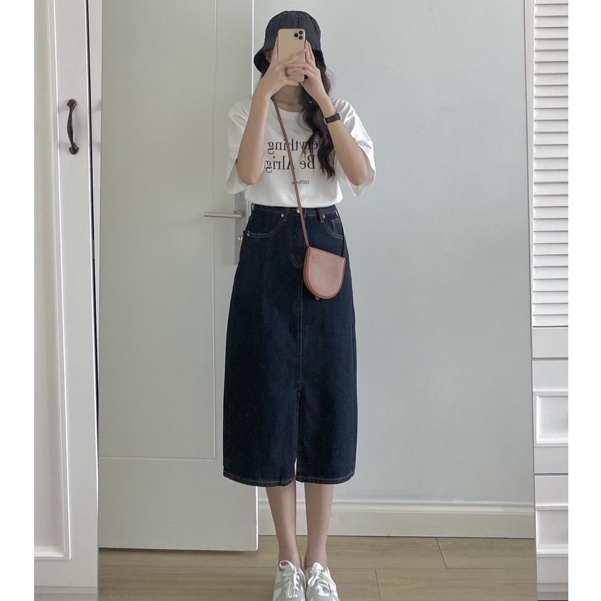 Chân váy jeans dài _ CV0044