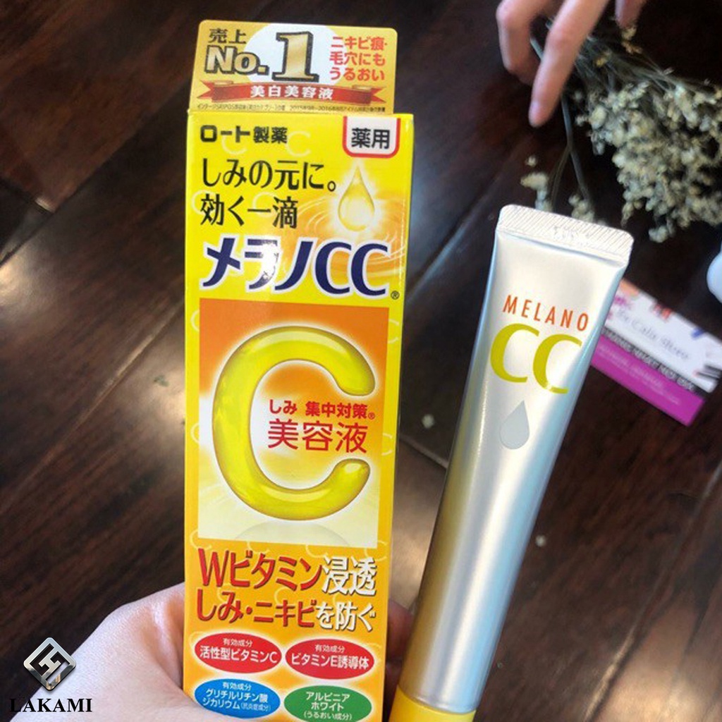 Serum Trắng Da CC Melano 20ml Nhật Bản Tinh Chất Dưỡng Da Vitamin C Melano CC Rohto