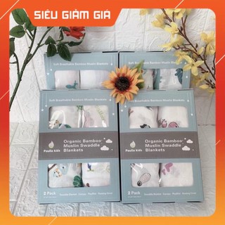 Set 2 khăn tắm sợi tre Aden & Anais Swaddle cho bé (Hộp mới)