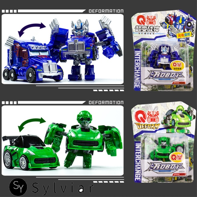Đồ Chơi Robot Xe Hơi Biến Hình Mini Dễ Thương Cho Bé