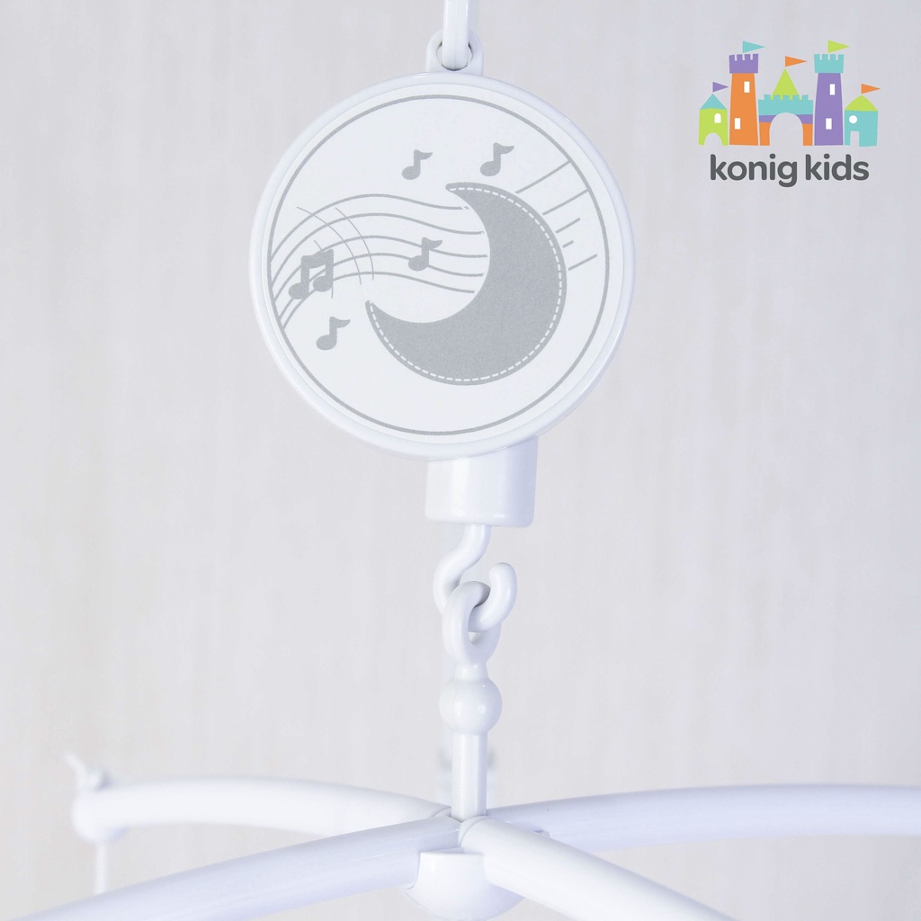 Treo nôi cho bé phát nhạc, xoay 360 độ Konig Kids 1021-KK-63605A, nhạc ru ngủ cho con yêu ngon giấc
