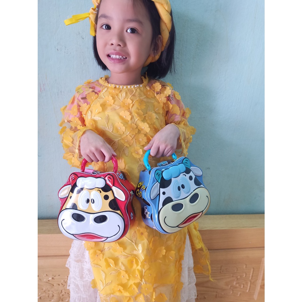 Két sắt hình bò cười tiết kiệm tiền cho bé đáng yêu ngộ nghĩnh