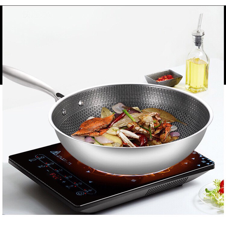 Chảo chống dính vân đá tổ ong 32cm hàng xịn - chảo chống dính tổ ong