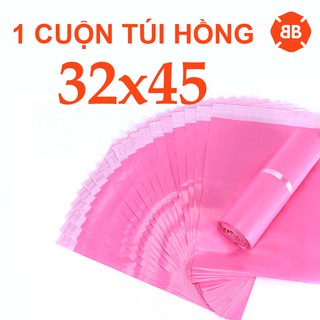 [BÃO SALE] [1 CUỘN HỒNG 32x45cm] 100 Túi Đóng Hàng Niêm Phong - Siêu bền, Siêu dai, Siêu tiết kiệm