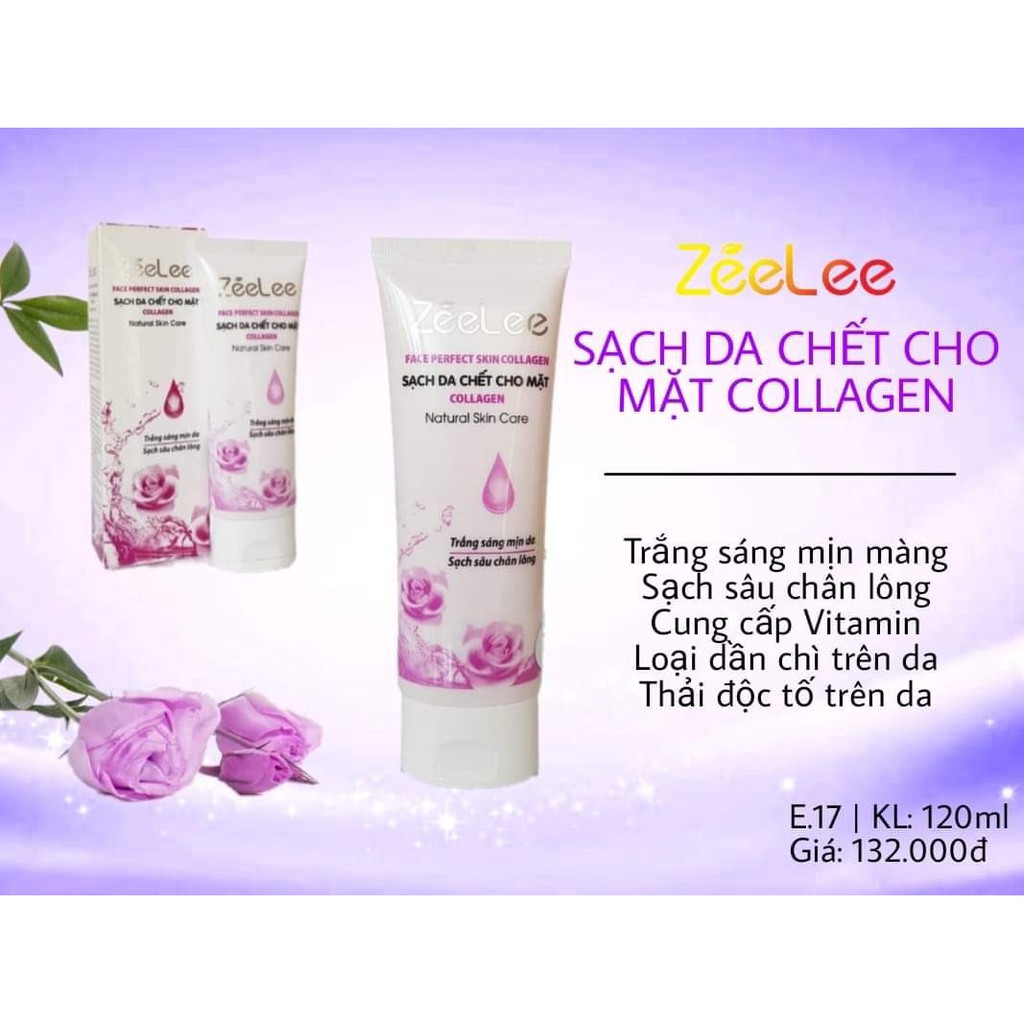 Tẩy tế bào chết ZEELEE Kem Làm Sạch Tế Bào Chết Cho Mặt Collagen - E 17