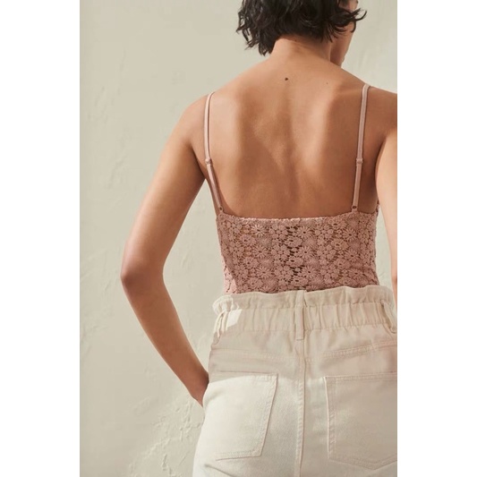 Áo Bodysuit 2 Dây Nữ Áo Liền Thân Ren Hoa Sexy Gợi Cảm - LITTLE KOREA
