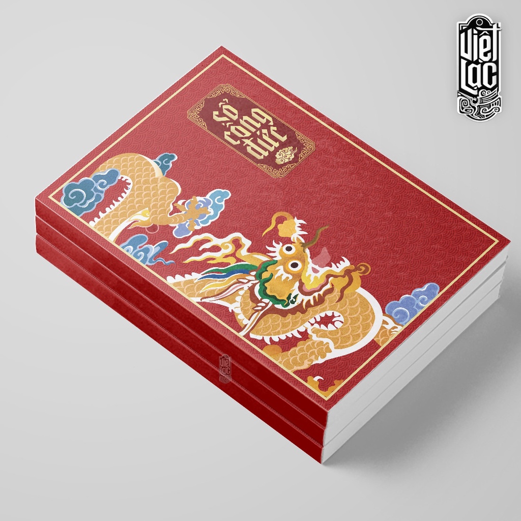Sổ công đức Sổ ghi bán khoán/ sổ làm sớ/ sổ ghi gia phả  khổ A4 168 trang bìa đỏ